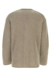 Bottega Veneta Men Cappuccino Wool Blend Cardigan