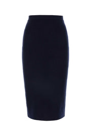 Bottega Veneta Women Midnight Blue Cashmere Blend Skirt
