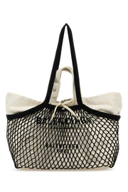 Balenciaga Women Two-Tone Canvas And Mesh Medium 24/7 Shopping Bag