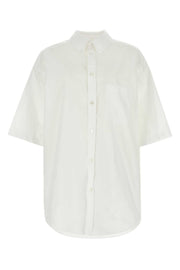 Balenciaga Women White Poplin Oversize Shirt