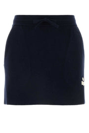 Isabel Marant Etoile Women Midnight Blue Stretch Cotton Blend Amaline Mini Skirt