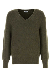 Salvatore Ferragamo Men Dark Green Cashmere Sweater