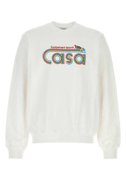 Casablanca Men White Cotton Sweatshirt