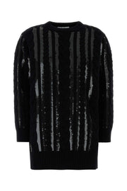 Max Mara Women Black Wool Blend Mambo Sweater Dress