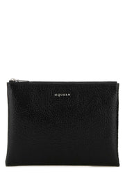 Alexander Mcqueen Women Black Leather Pouch