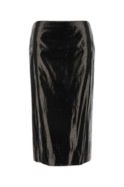 Alexander Mcqueen Women Black Canvas Skirt
