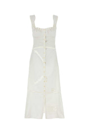 Marine Serre Women White Cotton Dress