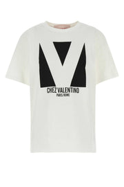 Valentino Garavani Women White Cotton T-Shirt