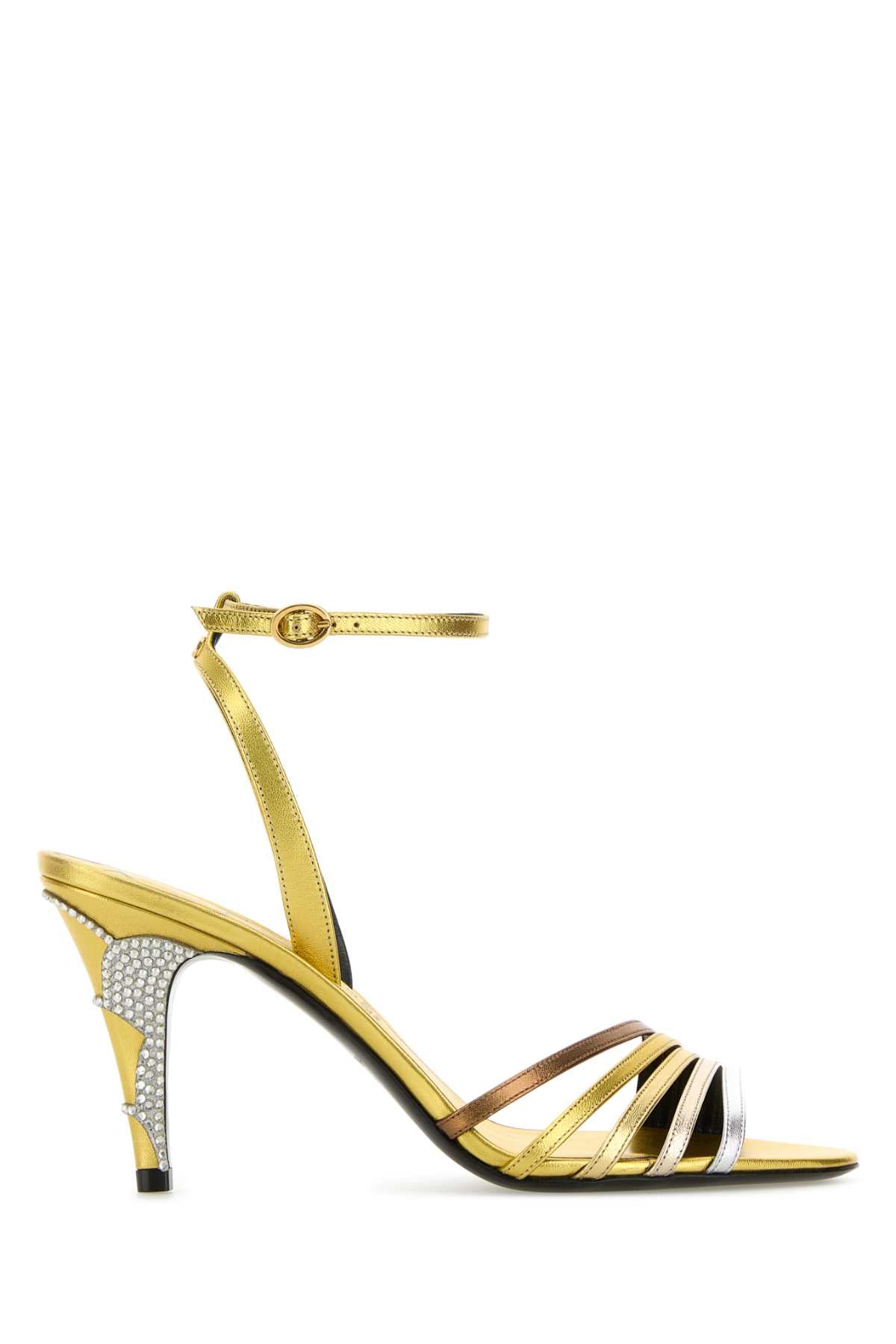 Valentino Garavani Women Multicolor Leather Ladycrush Sandals