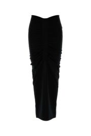 Alexander Wang Women Black Stretch Cupro Blend Skirt