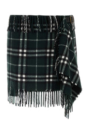 Burberry Women Embroidered Wool Blend Mini Skirt
