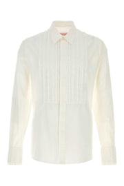 Valentino Garavani Men White Cotton Shirt