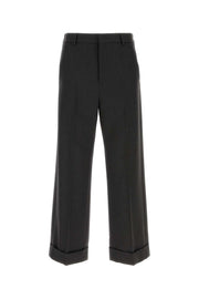 Valentino Garavani Men Charcoal Wool Pant