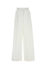 Givenchy Women White Poplin Wide-Leg Pant