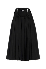 Loewe Women Black Satin Mini Dress