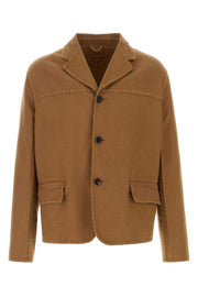 Prada Men Biscuit Cotton Blazer