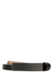 Max Mara Women Black Leather Newplate15 Belt