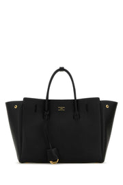 Balenciaga Women Black Leather Small Carry All Hempton Handbag
