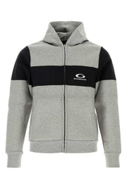 Balenciaga Men Melange Grey Cotton Sweatshirt