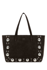 Valentino Garavani Women Brown Suede Nellcã´Te Shopping Bag