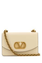 Valentino Garavani Women Ivory Leather Vlogo Signature Shoulder Bag