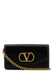 Valentino Garavani Women Black Leather Vlogo Signature Shoulder Bag