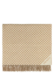 Prada Unisex Embroidered Wool Blend Symbole Double Blanket