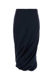 Balenciaga Women Embroidered Wool Skirt