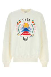 Casablanca Men White Cotton Sweatshirt