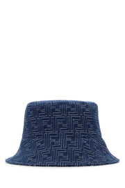 Fendi Men Embroidered Deim Bucket Hat