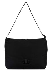 Balenciaga Men Black Fabric Monaco Shopping Bag