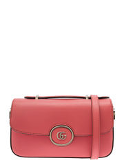 Gucci Women 'Petite Gg' Mini Pink Shoulder Bag With Double G Detail In Leather Woman
