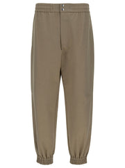 Alexander Mcqueen Men Beige Cargo Pants With Elastic Waistband In Cotton Man