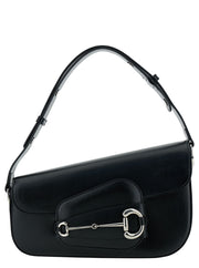 Gucci Women 'Gucci Horsebit 1955 Small' Black Shoulder Bag With Horsebit Detail In Leather Woman