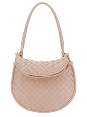 Bottega Veneta Women 'Small Gemelli' Pink Shoulder Bag With Intrecciato Motif In Leather Woman