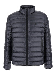 Givenchy Men Black High Neck Down Jacket With Logo Detail In Tech Fabric Man