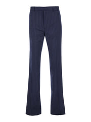 Givenchy Men Blue Flared Pants With High Waist In Wool Man