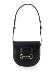 Gucci Women 'Gucci Horsebit 1955' Mini Black Shoulder Bag With Horsebit Detail In Leather Woman
