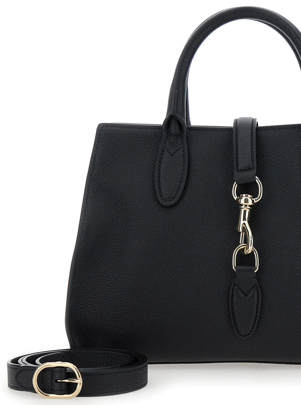 Gucci Women 'Jackie' Black Handbag With Horsebit On The Front And Removable Shoulder Strap In Leather Woman