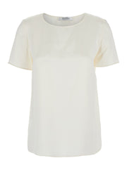 Max Mara Women 'Dida' White Top In Silk Woman