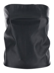 Sportmax Women 'Lindsey' Black Bandeau Top With V-Neck On The Back In Tech Fabric Woman