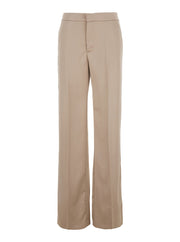 The Andamane Women Beige Pants With Pences On The Front In Tech Fabric Woman