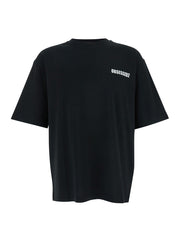 Dsquared2 Men Black T-Shirt With Logo On The Front In Cotton Man