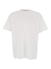 Givenchy Men White Crew Neck T-Shirt With Logo Patch On The Front In Cotton For Men