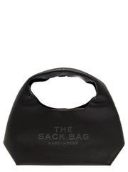 Marc Jacobs Women Shoulder Bag 'The Sack' With Logo Embossed In Black Pebbled Leather For Women