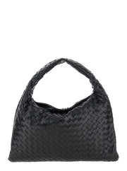 Bottega Veneta Women Shoulder Bag 'Hop Piccola' With Intreccio Motif In Black Leather For Women
