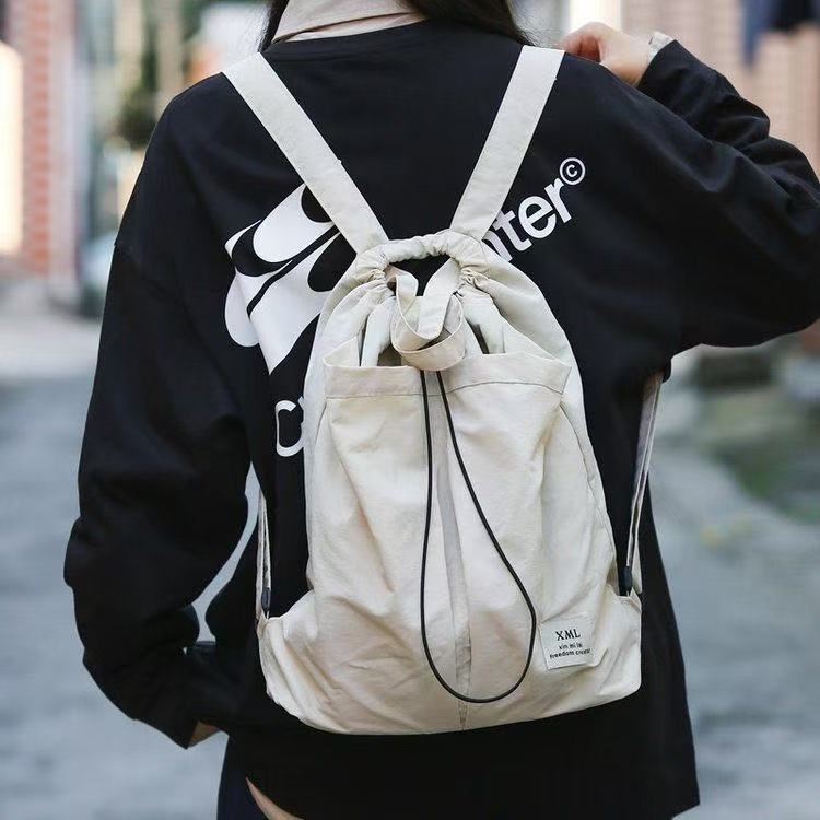 Casual anti-splashing nylon backpack female, backpack neutral large capacity student bag, backpack purse lightweight casual