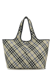 Burberry Women Embroidered Canvas Shopping Bag