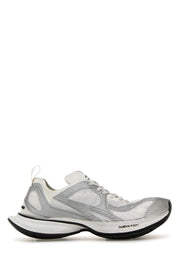 Balenciaga Men White Mesh And Rubber Circuit Sneakers