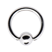 14G 3/8 Steel BCR Captive Ring